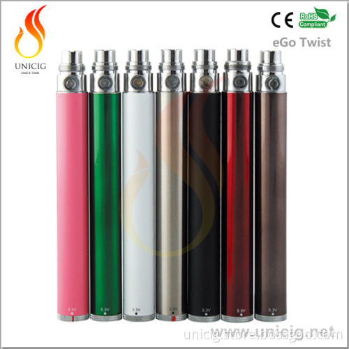 Newest Design E Cig EGO Twist Battery with Genuine 1300mAh